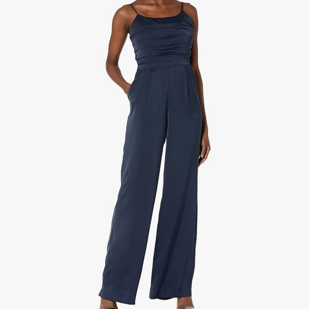 Ramy Brook womens Women's Satin Charmeuse Ezra Jumpsuit Sz 0 Retails $495